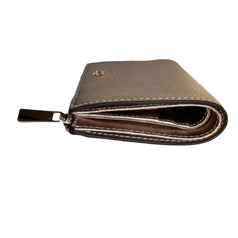 Tory Burch Emerson Mini Leather Wallet Rose Gold Retail $178 - Picture 8 of 13